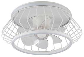 Griestu ventilators ar lampu CristalRecord Cobra, 50 W, balta krās.