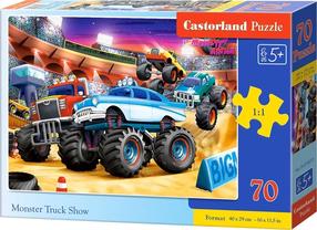 Dėlionė Castorland Monster Truck Show 342931, 29 cm x 40 cm, 70 vnt., įvairių spalvų
