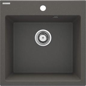 Кухонная мойка Deante Evora, гранит, 50 см x 50 см x 21.6 см, черный цв.