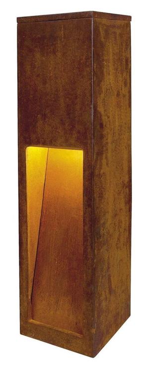 Pastatomas lauko šviestuvas SLV Rusty Slot 50, 11W, E27, IP44, ruda sp., 12 cm x 50 cm