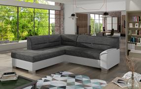 Kampinė sofa Bergen Berlin 02, Soft 17, tamsiai pilka sp., kairinė, 214 x 247 cm x 83 cm