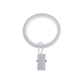 Klambritega rõngad Domoletti 90180024, 1.9 cm, valge v., 10 tk