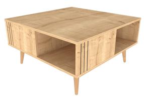 Kavos staliukas Kalune Design Ronas, ąžuolo sp., 89.6 cm x 89.6 cm x 46.5 cm