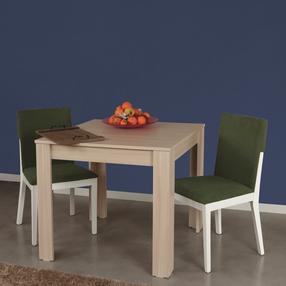 Stalas Kalune Design Single, ąžuolo sp./smėlio sp., 90 cm x 90 cm x 78 cm