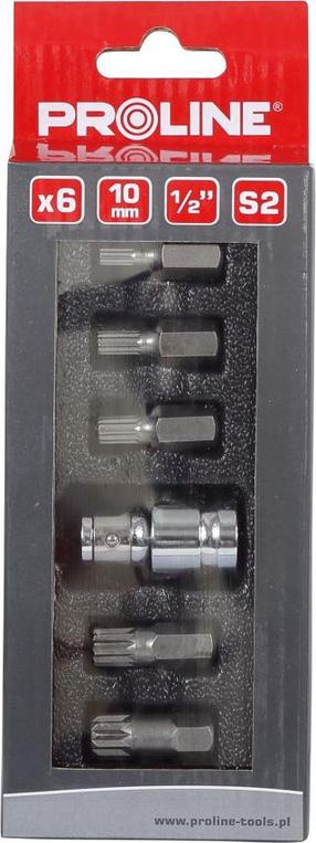 Sešstūra galviņu komplekts Proline 10753, M5 - M12, 30 mm, 1/2"