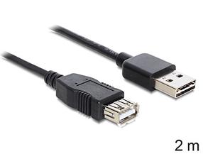 Kabelis Delock Easy 83371 USB 2.0, 2 m, melna krās.