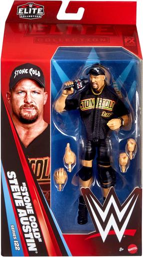 Žaislinė figūrėlė, su priedais Mattel WWE Elite Collection Stone Cold Steve Austin JHT52, 15 cm, juoda sp./rusva sp.