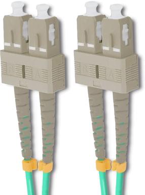 Сетевой кабель Qoltec SC/UPC - SC/UPC 54353 SC/UPC, SC/UPC, 1 м, коричневый цв./зеленый цв.