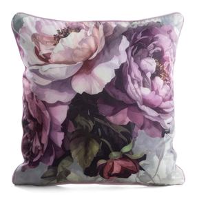 Dekoratīvs spilvena pārvalks Velvet 212, zaļa krās./rozā krās./violeta krās., 45 cm x 45 cm