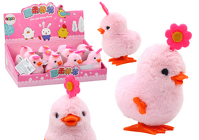 Prisukamas žaislas Lean Toys Jumping Chicken, rožinė sp.