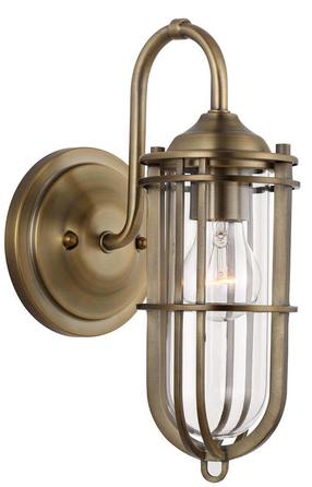 Lampa sienas Elstead Lighting Urban Restoration, E27, 1 x 60 W, caurspīdīga krās. / bronzas krās.
