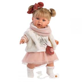 Lelle ar aksesuāriem Llorens Julia 14202, 42 cm, balta krās.