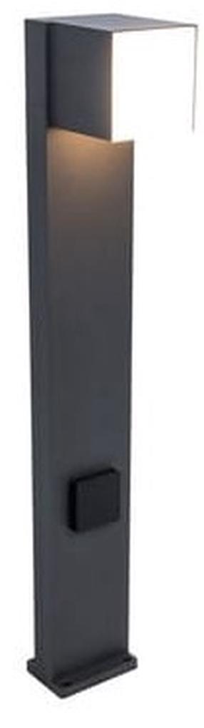 Pastatomas lauko šviestuvas Lutec Cuba, 12.2W, LED, IP54, tamsiai pilka sp., 11 cm x 75 cm