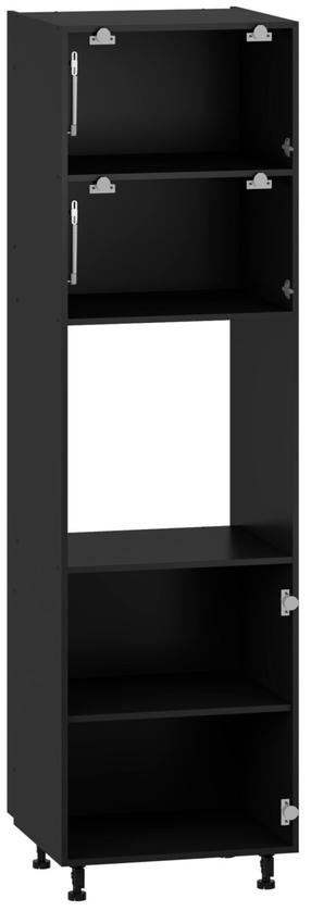 Apatinė virtuvinė spintelė Vento DP-60/214, juoda sp., 56 cm x 60 cm x 214 cm