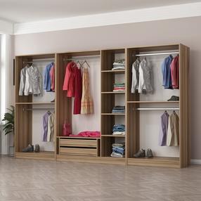 Riidekapp Kalune Design Kale 7672, pruun v., 52 cm x 315 cm x 210 cm