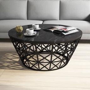 Kavos staliukas Kalune Design Stil, juoda sp., 90 cm x 90 cm x 38 cm