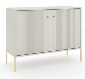 Komoda Iseo 2D IS02, aukso/balta, 104.5 cm x 39 cm x 79 cm