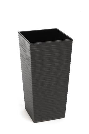 Gėlių vazonas Lamela 590-50, plastikinis, Ø 30 cm, pilka sp.