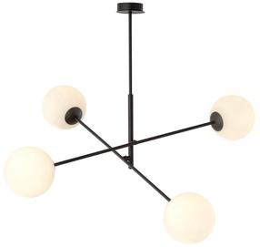 Lampa karināms Emibig Linear 4 1169/4, E14, 4 x 10 W, balta krās. / melna krās., 14 x 14 cm