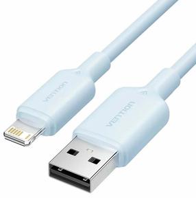 Laidas Vention LAMSF, Lightning/USB Type A, 100 cm, žydra sp.