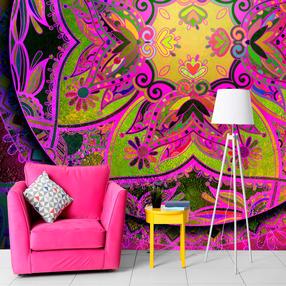 Fototapetas Artgeist Mandala: Pink Expression LFT1484, 280 cm x 280 cm