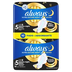 Гигиенические прокладки Always Ultra Secure Size 5, Night Extra, 10 шт.