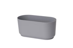 Ziedu kaste Form Plastic Satina Eco 4292-040, plastmasa, 27 cm x 13.1 cm, Ø 27 cm, pelēka krās.