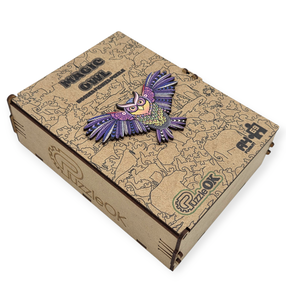 Puidust pusle PuzzleOK Magic Owl, 29.4 cm x 28 cm, 69 tk, mitmevärviline