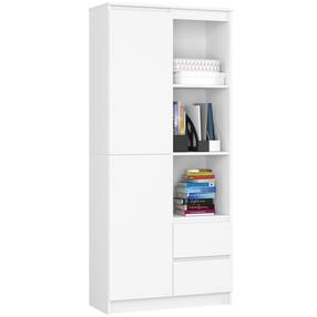 Riidekapp Akord R11, valge v., 35 cm x 80 cm x 180 cm