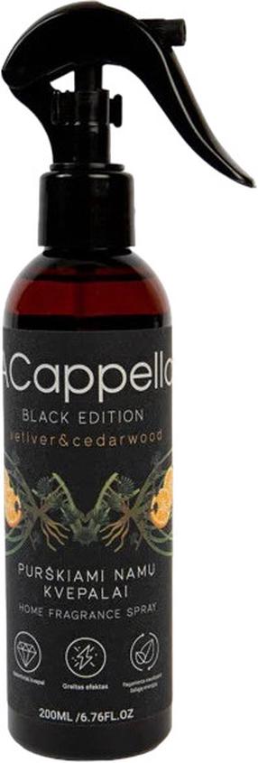 Mājas aromatizētājs ACappella Black Edition Vetiver & Cedarwood, 0.20 l