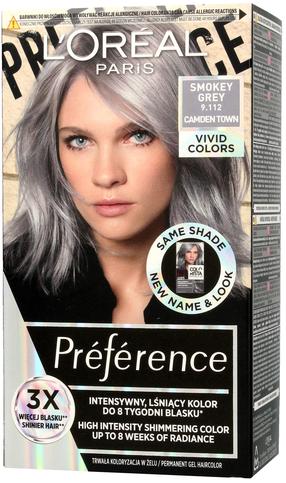 Juuksevärv L’Oréal Paris Preference Vivid Colors, smokey grey (camden town) v., 9.112, 60 ml