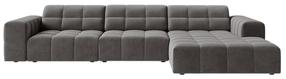 Kampinė sofa Cosmopolitan Design Chicago Bluvel 13, šviesiai pilka sp., dešininė, 167 x 294 cm x 78 cm