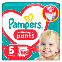 Sauskelnės-kelnaitės Pampers Active Baby Pants, 5 dydis, 58 vnt.