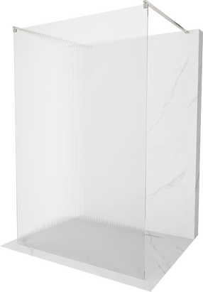 Dušo sienelė Mexen Kioto Walk-in, 130 cm x 200 cm, brushed chrome sp./grūdintas