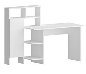 Rakstāmgalds un plaukts Kalune Design Bugra 550ARN1112, 135.9 cm x 60 cm, 111.8 cm, balta krās.