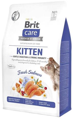 Sausas kačių maistas Brit Care Kitten Gentle Digestion & Strong Immunity, lašiša, 2 kg