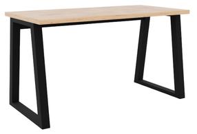 Rašomasis stalas ADRK Iwo, 135 cm x 65 cm, 75.2 cm, ąžuolo sp./juoda sp.