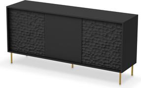 Komoda Bullet KM-1, aukso sp./juoda sp., 73 cm x 41 cm x 155 cm