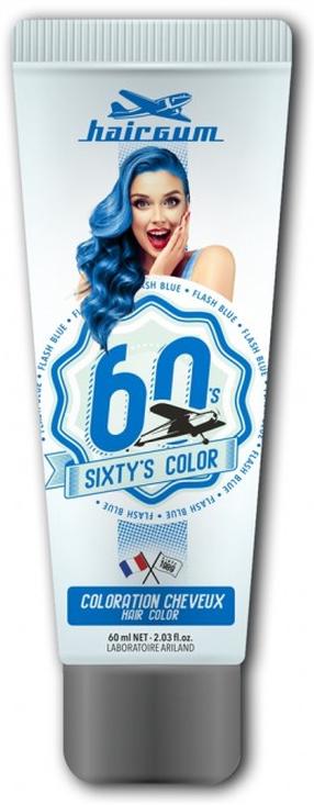 Plaukų dažai HairGum Sixty's, flash blue sp., 60 ml
