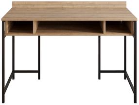 Rašomasis stalas Kalune Design Tumata 541HDL1122, 119.5 cm x 62 cm, 65.2 cm, juoda sp./riešuto sp.