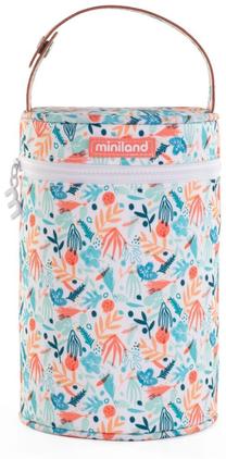 Gertuvės dėklas Miniland Thermibag Mediterranean, 700 ml, 0 mėn., aliuminis/tekstilė, mėlyna sp./balta sp./oranžinė sp.