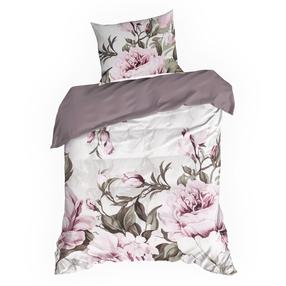 Patalynės užvalkalų komplektas Peony PTF-138, balta sp./rožinė sp., 70 x 80 cm, 140 x 200 cm, 2 d.
