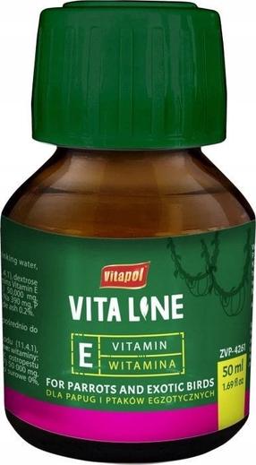 Витамины Vitapol Vitaline Vitamin E, для экзотических птиц, 0.05 кг