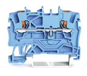 Srovės gnybtas Wago 2202-1204 DIN, 2.5 mm², 2 viet., 24 A, mėlyna sp.