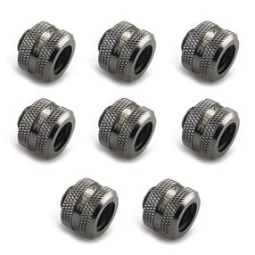 Соединение XSPC G1/4" To 14mm, 2.3 см, черный цв./хромовый цв., 8 шт.