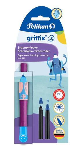 Lodīšu pildspalva Pelikan Griffix 3 R, rozā krās., 3.5 mm, 3 gab.