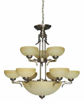 Светильник потолочный Spot-Light Cremona, E27, 12 x 60 Вт, коричневый цв. / серебристый цв.