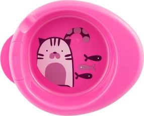 Bļoda Chicco Warmy Plate CHI000097, 6+ mēn., plastmasa/silikons, rozā krās.