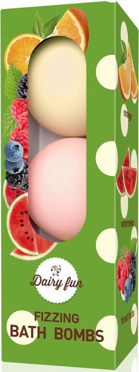 Vonios bomba Delia Cosmetics Dairy Fun Orange Watermelon Forest Fruits, 300 g, 3 vnt.