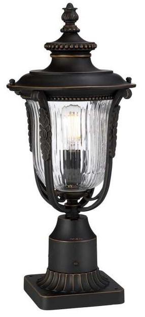 Brīvi stāvošs āra gaismeklis Elstead Lighting Luverne, 60W, E27, IP44, bronzas krās./melna krās., 22.9 cm x 50 cm
